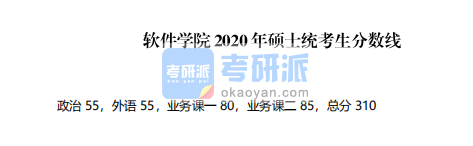 2020年同濟(jì)大學(xué)軟件學(xué)院碩士研究生統(tǒng)考分?jǐn)?shù)線(xiàn)